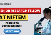 Senior Research Fellow Vacancy at NIFTEM – ₹42,000 Salary | Apply Before Deadline! Senior Research Fellow Vacancy at NIFTEM – ₹42,000 Salary Apply Before Deadline! Apply for Senior Research Fellow under NIFTEM Recruitment. PhD opportunity with ₹42,000 salary. Great opportunity for life science graduates.
