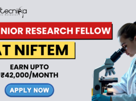 Senior Research Fellow Vacancy at NIFTEM – ₹42,000 Salary | Apply Before Deadline! Senior Research Fellow Vacancy at NIFTEM – ₹42,000 Salary Apply Before Deadline! Apply for Senior Research Fellow under NIFTEM Recruitment. PhD opportunity with ₹42,000 salary. Great opportunity for life science graduates.