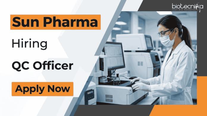 Sun Pharma (3) Apply for QC Jobs at Sun Pharma Career in Halol: MSc Life Sciences Graduates can join as QC Officer. Check Eligibility and Apply Online Now.