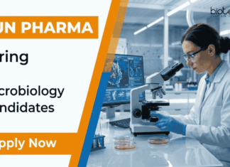 Sun Pharma is Hiring | MSc Candidates Apply Now for Microbiology Jobs in QC Roles Apply for Microbiology jobs at Sun Pharma Careers. QC jobs for M.Sc graduates in pharma quality control, sterility testing, and lab roles.