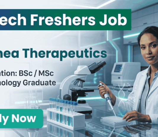 Biotech Freshers Job at Promea | Biotechnology Jobs for Freshers Walk-in 2026