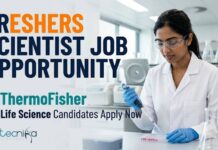 Scientist I Cell Biology Job at Thermo Fisher – Freshers Apply Now! Freshers Scientist Job at Thermo Fisher | Life Science Role