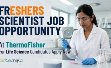 Scientist I Cell Biology Job at Thermo Fisher – Freshers Apply Now! Freshers Scientist Job at Thermo Fisher | Life Science Role
