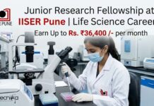 Junior Research Fellowship at IISER Pune | Life Science Careers