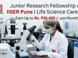 Junior Research Fellowship at IISER Pune | Life Science Careers