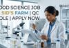 Food Science Job at Sid’s Farm | QC Role | Apply Now