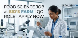 Food Science Job at Sid’s Farm | QC Role | Apply Now