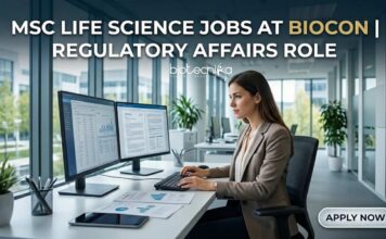 Regulatory Affairs Specialist Job at Biocon | MSc Life Science Jobs MSc Life Science Jobs at Biocon | Regulatory Affairs Role | Apply