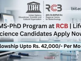 MS-PhD Program at Regional Centre for Biotechnology | Apply