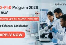MS-PhD Program 2026: Launch Your Research Career in Biotechnology at RCB | Fellowship Upto Rs. 42,000/- Per Month MS-PhD Program at Regional Centre for Biotechnology | Apply