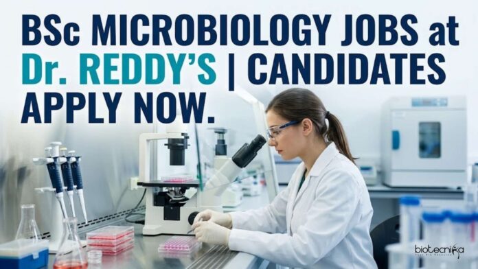 BSc Microbiology Jobs at Dr. Reddy’s | Candidates Apply Now BSc Microbiology Jobs at Dr. Reddy’s | Candidates Apply Now