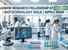 Junior Research Fellowship at Manipal | Biotechnology Role | Apply