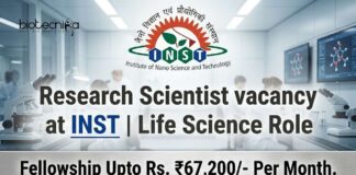 ICMR Funded Govt Fellowship 2026 at INST: Earn Up To ₹67,200 /-per month | Research Scientist Vacancy You Can’t Miss! Research Scientist vacancy at INST | Life Science Vacancy | Apply