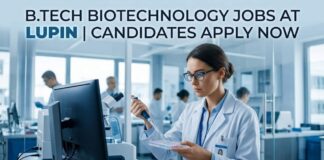 Lupin Hiring Executive – Production (Mammalian) | Biotech Jobs in Pune B.Tech Biotechnology Jobs at Lupin | Candidates Apply Now