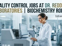 Quality Control Jobs at Dr. Reddy's Labs | Biochemistry Roles