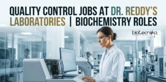 Kickstart Your Career with Quality Control Jobs at Dr. Reddy’s Laboratories – Biochemistry Roles Open! Quality Control Jobs at Dr. Reddy's Labs | Biochemistry Roles