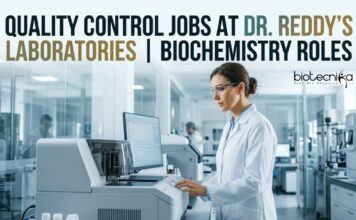 Kickstart Your Career with Quality Control Jobs at Dr. Reddy’s Laboratories – Biochemistry Roles Open! Quality Control Jobs at Dr. Reddy's Labs | Biochemistry Roles