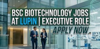 Executive GMP Jobs at Lupin – Best Opportunity for BSc Biotechnology Graduates! BSc Biotechnology Jobs at Lupin | Executive Role | Apply Now