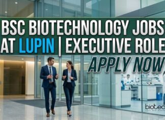 BSc Biotechnology Jobs at Lupin | Executive Role | Apply Now