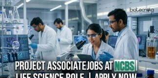NCBS Project Associate Jobs 2026 ; Apply for Sanger Sequencing Role Project Associate Jobs at NCBS | Life Science Role | Apply Now
