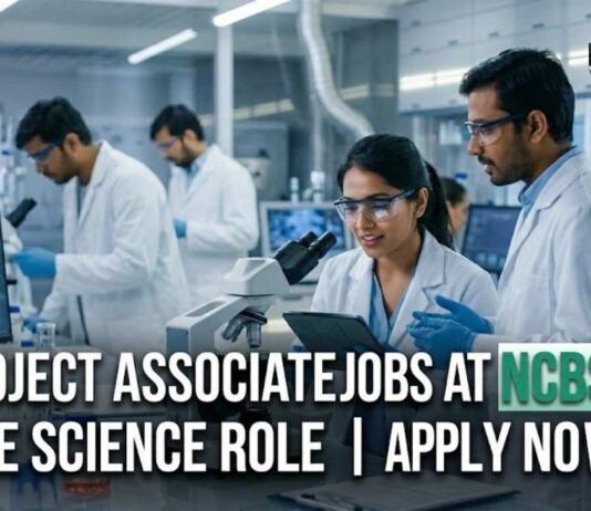 NCBS Project Associate Jobs 2026 ; Apply for Sanger Sequencing Role Project Associate Jobs at NCBS | Life Science Role | Apply Now