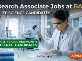 Research Associate Jobs at BARC | Life Science Role