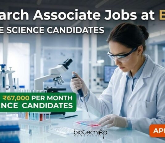 BARC Research Associate Jobs 2026 – High-Paying Life Science Careers Opportunity | Earn Up to ₹67,000/- p.m. Research Associate Jobs at BARC | Life Science Role