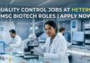 Quality Control Jobs at Hetero | MSc Biotech Roles | Apply Now