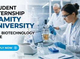 Student Internship at Amity University | Biotech Role | Apply Now