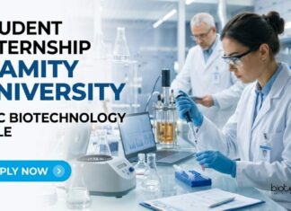 Student Internship at Amity University | Biotech Role | Apply Now