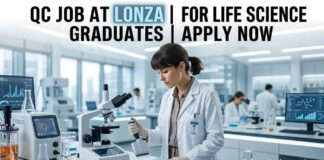QC Job at Lonza | Life Science Graduates | Apply Now