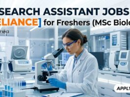 Research Assistant Jobs at Reliance | MSc Biology Roles | Apply