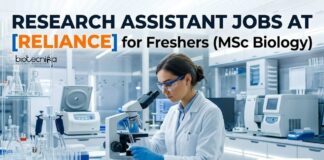 Research Assistant Jobs at Reliance | MSc Biology Roles | Apply