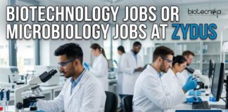 Biotechnology Jobs or Microbiology Jobs at Zydus | Walk-in