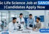 BSc Life Science Job at Sanofi | Candidates Apply Now