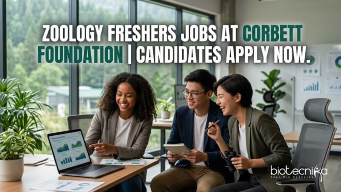 Zoology Freshers Jobs at Corbett Foundation | Candidates Apply Zoology Freshers Jobs at Corbett Foundation | Candidates Apply