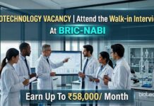 Biotechnology vacancy at BRIC-NABI | Attend the Walk-in Interview