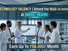Biotechnology vacancy at BRIC-NABI | Attend the Walk-in Interview