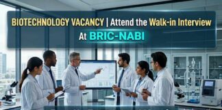 Biotechnology vacancy at BRIC-NABI | Attend the Walk-in Interview