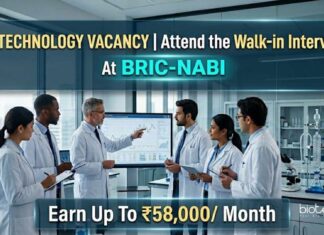 NABI Biotechnology Vacancy 2026: Walk-in Interview for RA, JRF & Project Associate Posts | Earn Up To ₹58,000/ Month Biotechnology vacancy at BRIC-NABI | Attend the Walk-in Interview