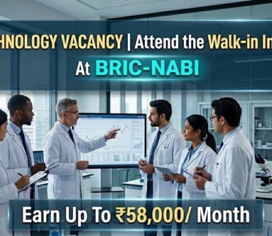 Biotechnology vacancy at BRIC-NABI | Attend the Walk-in Interview