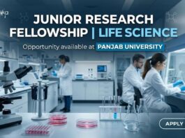 Junior Research Fellowship at Panjab University | Life Science