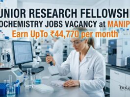 Junior Research Fellowship at Manipal | Biochemistry Jobs