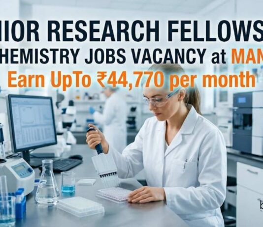 Junior Research Fellowship at Manipal | Biochemistry Jobs