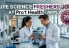 Life Science Freshers Jobs at Pro1 Health | Candidates Apply Now