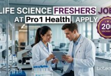 Life Science Freshers Jobs at Pro1 Health | Candidates Apply Now
