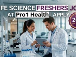 Life Science Freshers Jobs at Pro1 Health | Candidates Apply Now