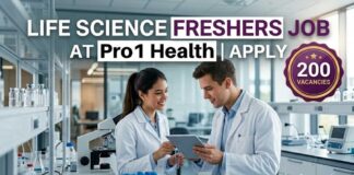 Life Science Freshers Jobs at Pro1 Health | Candidates Apply Now