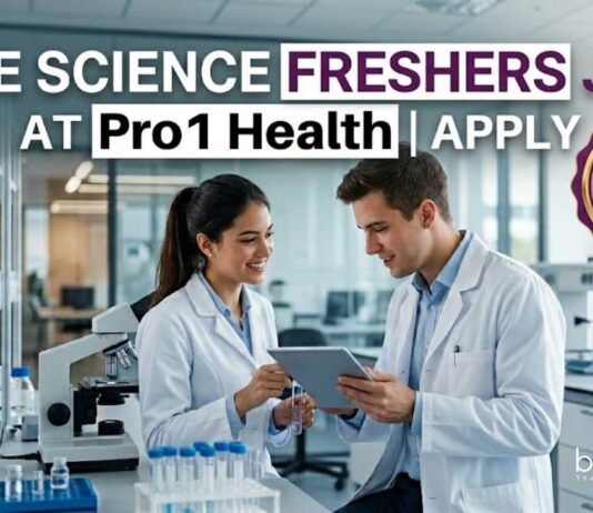 Life Science Freshers Jobs at Pro1 Health | Candidates Apply Now