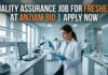 Quality Assurance Job For Freshers at ANZIAM Bio | Apply Now